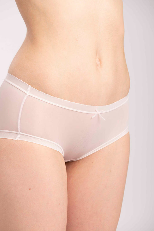 Transparente, elastische Culotte mit niedriger Taille